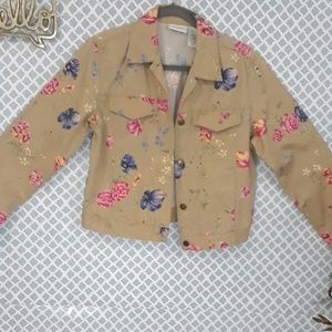 Liz Claiborne Floral Khaki jacket